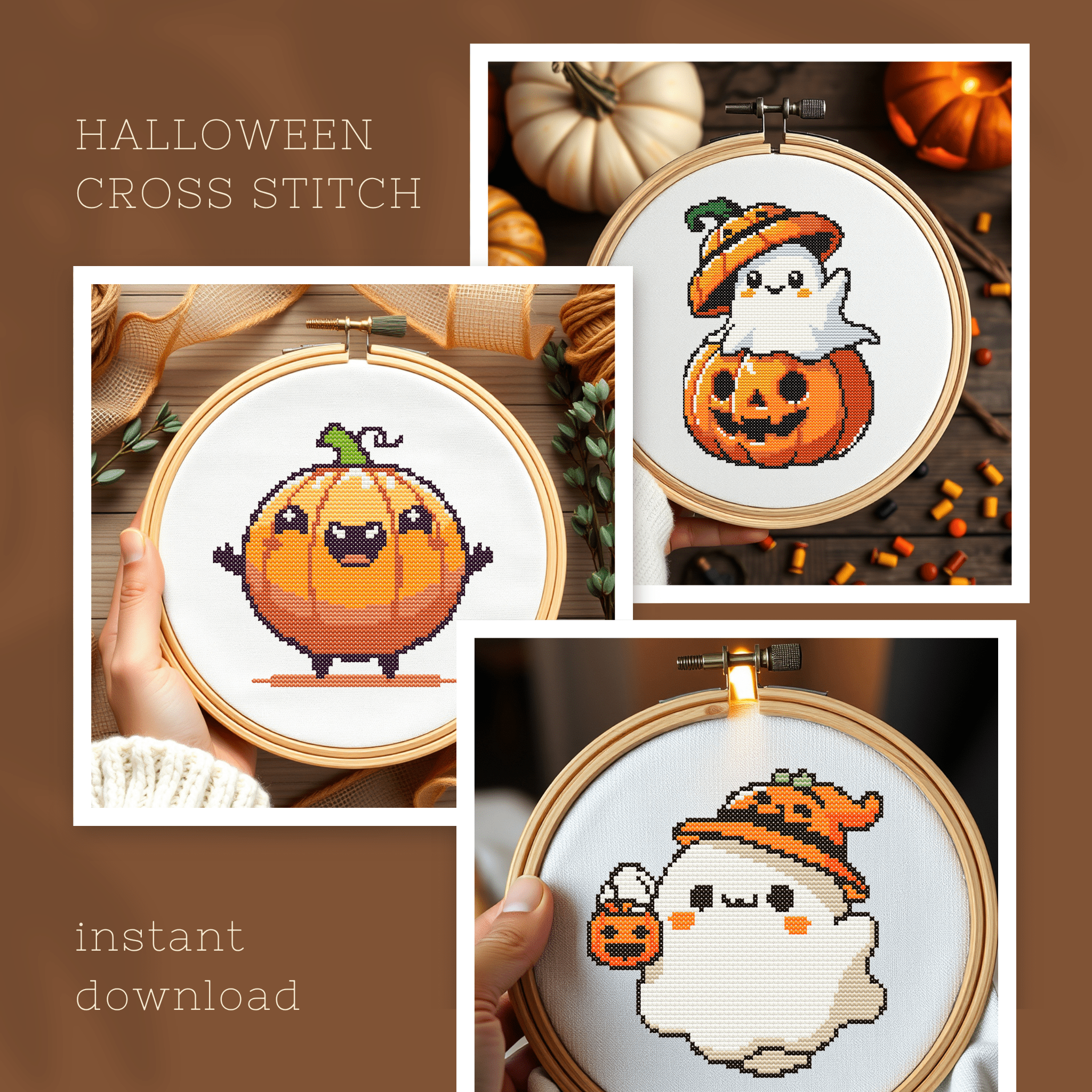 Halloween Cross Stitch Patterns That Are Cute, Not Creepy - November Studio by Linh