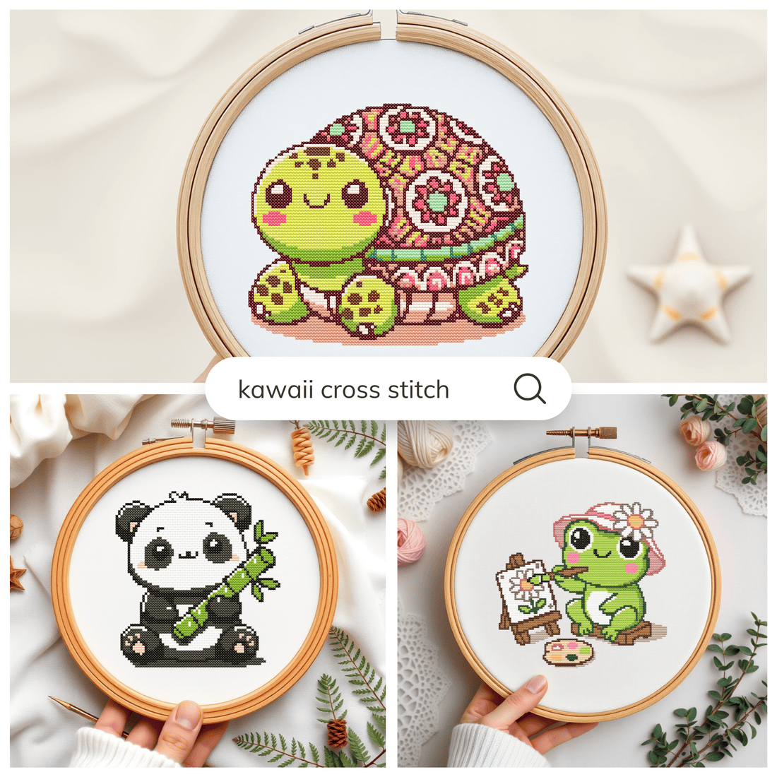 Cute & Kawaii Cross Stitch Patterns: The Ultimate Guide for Beginners - November Studio by Linh