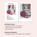 Digital Cat Cross Stitch Pattern PDF - November Studio by Linh