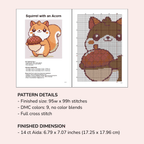Digital Squirrel Cross Stitch Pattern PDF - November Studio by Linh