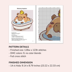 Digital Capybara Cross Stitch Pattern PDF - November Studio by Linh