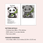 Digital Panda Cross Stitch Pattern PDF - November Studio by Linh