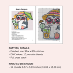 Digital Penguin Cross Stitch Pattern PDF - November Studio by Linh