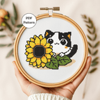 Digital Cat Cross Stitch Pattern PDF - November Studio by Linh