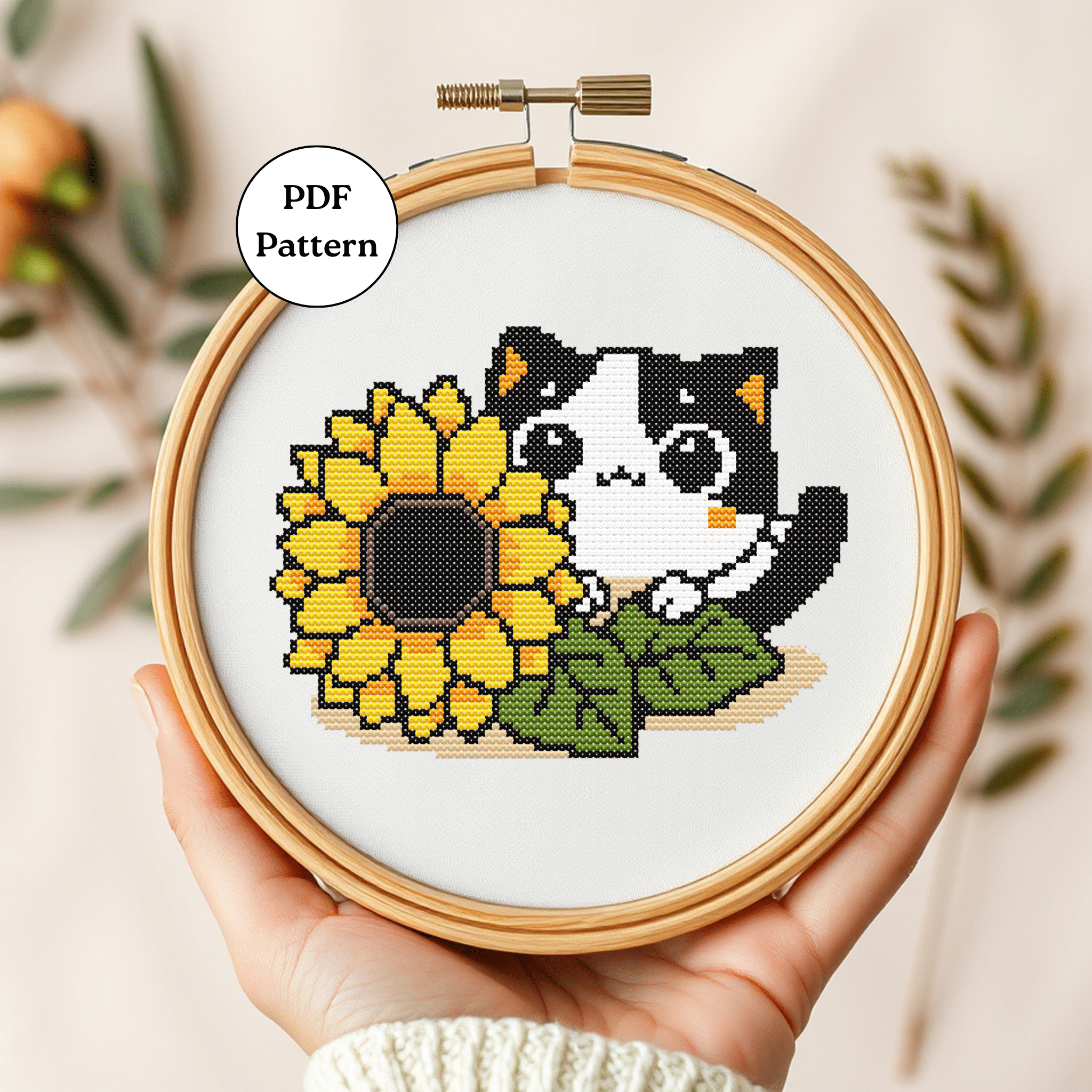 Digital Cat Cross Stitch Pattern PDF - November Studio by Linh