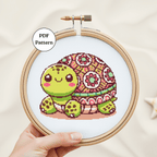 Digital Turtle Cross Stitch Pattern PDF - November Studio by Linh