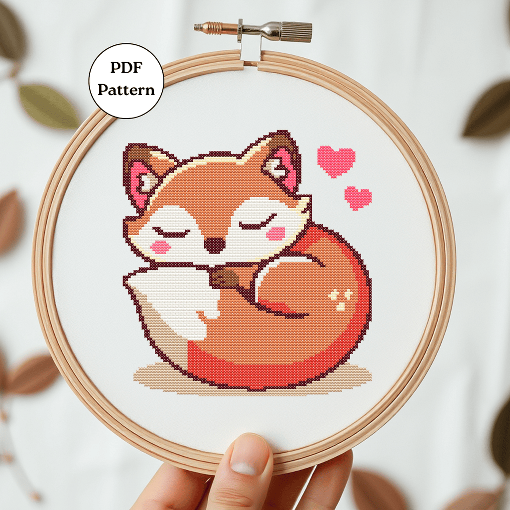 Digital Fox Cross Stitch Pattern PDF - November Studio by Linh