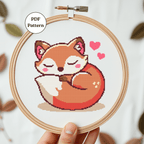 Digital Fox Cross Stitch Pattern PDF - November Studio by Linh