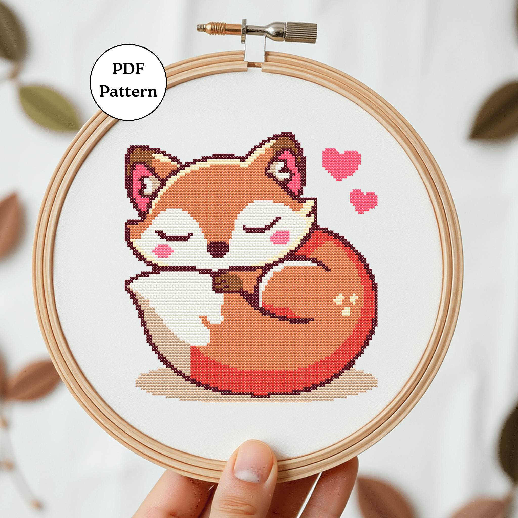 Digital Fox Cross Stitch Pattern PDF - November Studio by Linh