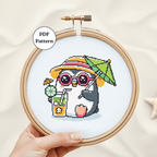Digital Penguin Cross Stitch Pattern PDF - November Studio by Linh