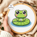 Digital Frog Cross Stitch Pattern PDF - November Studio by Linh